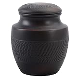 TREGOO Teedosen Lila Keramik-Teeglas, handgefertigt, Blinddolch, glasiert, poliert, Mini, klein, Porzellan, versiegelt, Vorratsglas, Teebehälter, Teebox