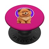 Süßer Happy Chow-Chow Welpe Dog Cartoon Hund zum verlieben PopSockets mit austauschbarem PopGrip