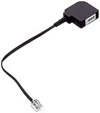 goobay Wentronic 68584 TAE Adapter, TAE-F-Buchse  RJ11/RJ14-Stecker (6P4C), kompatible mit Router, 0,2 m, schw