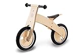Pinolino 239471 Laufrad Lino, klar lackiert, aus Holz, unplattbare Bereifung, umbaubar vom Chopper zum Laufrad, für Kinder von 2 – 5 J