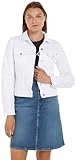 Tommy Hilfiger Damen Jeansjacke Denim Slim Jacket mit Stretch, Weiß (Th Optic White), 46
