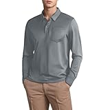 Duohropke Business Poloshirt Herren Langarm Klassische Trendiges Polo Langarmshirt Freizeit Basic Baumwolle Golfshirts Sport Trikot Untershirt Sommerkleidung