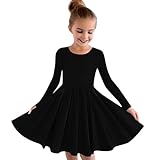 Freizeitkleider für Mädchen, Rundhalsausschnitt, Tanzkleidung, Gymnastik-Outfit, langärmelige Kleider für besondere Anlässe, Mini-Schulkleider, Ballerina-Trikot, Prinzessinnenkleider,
