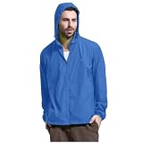 RUMAOZIA Regenjacke Herren Wasserdicht Ultraleichte Dünne Faltbare Regenmantel Atmungsaktiv Fahrrad Softshelljacken Outdoor Jacken Leichte Windjacke Sport Wanderjacke Windbreaker Sommerjack