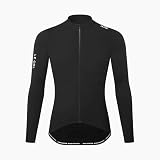 LE COL Herren Pro Langarmtrikot, atmungsaktives Radtrikot, Gesäßtaschen, Force Lycra Konstruktion, Reißverschluss, Schwarz 2, M