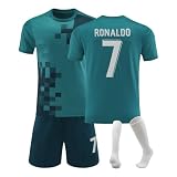 Generic C7 Fußball Trikot, Hause/Auswärts Fußball Trikot Shorts Socken für Kinder/Erwachsener, Nr.7 Fussball Jersey Trainingsanzug Jungen H