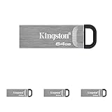Kingston DataTraveler Kyson USB-Stick USB3.2, 64GB - mit stilvollem, kappenlosem Metallgehäuse, Schwarz (Packung mit 4)