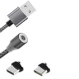 K-S-Trade Hochwertiges Magnet-Lade-Kabel Sync-Kabel Daten-Kabel Für AGM Glory Pro Mit USB-Typ-C-Anschluss Und Micro-USB-Anschluss 2A Bis Zu 480mbp