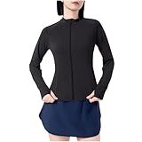 ANHATUIV Damen-Kapuzenpullover, Laufjacke, langärmelig, durchgehender Reißverschluss, Sportjacken, ultraweich, leicht, Cropped-Jacken, Yoga-Hoodies, schmale Passform, atmungsaktiv, Activew