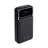 RIVACASE VA2221 Powerbank 20000 mAh, Externer Akku mit 22,5W Ausgangsleistung, Typ-C Eingang/Ausgang, 3 eingebaute Kabel, kompatibel mit iPhone, Samsung, X