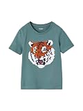 Vertbaudet Jungen T-Shirt mit Wende-Pailletten Oeko-Tex Aqua 92/98