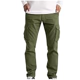 Herren Arbeitshose mit elastischer Taillenweite weicher Hose Frühlings- Herbsthose Nicki Freizeithose Quad Bekleidung H