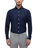 ETERNA Herren Linen Shirt Slim FIT 1/1 Midnight 39_H_1/1