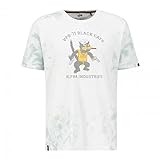 Alpha Industries Herren Black Cats T-Shirt, Dusty Green, L