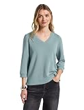 Street One Damen 3227354 Silk-Look Shirt mit Raffung, Arona Blue, 44