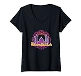 Damen Moschee Islamische Religion Islam Alhamdulillah Geschenk T-Shirt mit V