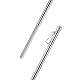 Schleuderstab 100cm (Silber) aus Aluminium, Gardinenstab für Paneelwagen, Schiebegardinen, Vorhänge oder Flächenvorhäng