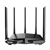 Tenda RX1 Pro Wi-Fi 6 WLAN Router (AX1500 Dualband 5GHz: 1201Mbps+2.4GHz: 300Mbps) 5 * 6dBi Antennen, 10/100 Mbps-LAN/WAN-Port, WPA3, App, Access Point Modus, MU-MIMO, Kindersicherung, IPv6, Schw