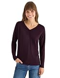 CECIL Damen 3228484 Basic Shirt mit Raffung, Eggplant Red, XXL