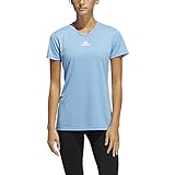 adidas Creator Climalite Damen-T-Shirt, kurzärmelig, Rundhalsausschnitt, Größe XL, Hellb