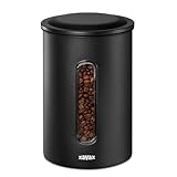 Xavax | Vorratsdose für Kaffee aus Edelstahl (Kaffeekanne, große Kapazität, mehr als 1 kg Kaffee, geeignet für alle Lebensmittel) Mattschw
