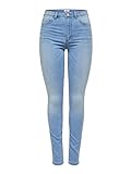 Damen ONLY Skinny Fit Jeans Stretch Denim Hose Basic ONLROYAL High Waist Röhrenjeans Bio Baumwolle, Farben:Hellblau, Größe:M / 34L