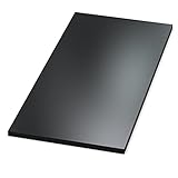 AUPROTEC Tischplatte 19mm schwarz 1000 x 400 mm Holzplatte melaminharzbeschichtet Spanplatte mit Umleimer ABS Kante Auswahl: 100 x 40