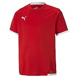 PUMA Unisex Kinder Teamliga Jersey Jr Shirt, Puma Red-puma White, 164 EU