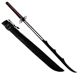 Swords and more Bleach - Ichigo Shikai Cutting Moon Zangetsu Schwert, Bankai Ichigo-Schwert, Edelstahl, 100 cm, Bleach-Katana, Metallschwert für Cosplays, Sammlungen & als Geschenk