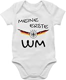 Baby Body Kurzarm - 2026 Fussball Fanartikel - Meine erste WM Deutschland - 3/6 Monate - Weiß - deutschland-fanartikel europameisterschaft em germany babysachen flagge' 2024 fußb