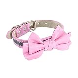 UNDIFY Nachtreflektierendes Haustierhalsband, Süßes Und Niedliches Leuchthalsband Hund Antibellhalsband Für Hunde Hunter Halsband (Color : Pink, Size : S)