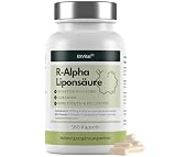 EXVital® R-Alpha-Liponsäure, hochdosiert mit 300mg pro Kapsel, in natürlicher R-Form, 180 Kapseln, vegan & ohne Zusätze, laborgeprü