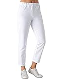 CLINIC DRESS Hose für Damen 7/8 Länge lässige Beinweite Schrittlänge ca. 70 cm 2 Gesäßtaschen Relaxed fit 95 Grad Wäsche weiß 46