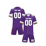 Personalisiert American-Football-Trikot Custom Football Jersey Personalisierte Schnelltrocknend Atmungsaktiv T-Shirt kurzärmelig und fügen Sie den Teamnamen für Männer Damen Kinder, S ~ 7XL