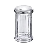 Westmark Zuckerstreuer, Fassungsvermögen: 300 ml, Glas/Rostfreier Edelstahl, New York, Silber/Transparent, 65202260