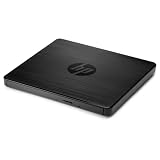 HP Externes USB-DVD-RW-Laufwerk – tragbares CD/DVD-Laufwerk mit 8X DVD- und 24X CD-Brenngeschwindigkeit, USB-A, Plug & Play, kompatibel mit Windows, macOS & ChromeOS, Schw