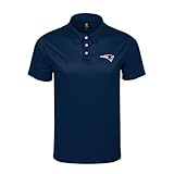 FOCO NFL Herren-Poloshirt, offizielles Lizenzprodukt, kurzärmelig, Polyester, Farbe Primär-Logo, Performance, New England Patriots,