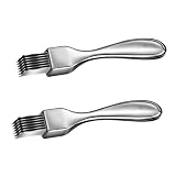 MAGICLULU 2 Stück Zwiebelschneider spitzmaschine cutter kitchen tools Schneidewerkzeug für Gemüsestreifen küchenhelfee Gemüseschneider klein Küchenhobel Gemüsehobel Rostfreier Stahl S