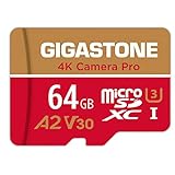 Gigastone 4K Kamera Pro 64GB MicroSDXC Speicherkarte und SD-Adapter, Kompatibel mit GoPro Drohne und Switch, bis zu 95/35 MB/s, 4K UHD Videoaufnahmen, Micro SD Karte UHS-I A1 Klasse 10 U3 V30