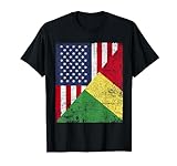 Halb USA Flagge Halb Kongo Flagge - Amerikanisch Kongo T-S