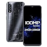 CUBOT X70 Handy ohne Vertrag, Android 13 Smartphone, 24GB+256GB/1TB Erweiterbar, 100MP Kamera, Octa Core MediaTek Helio G99, 6.583'' FHD+, 5200mAh Akku, Dual SIM 4G, GPS, OTG, NFC (Tech-Schwarz)