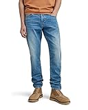 G-STAR RAW Herren 3301 Regular Tapered Jeans, Blau (worn in azure 51003-B631-A795), 34W / 32L