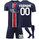 Fußballtrikot für Kinder Personalisiertes DIY 25/26 Jersey Herren und Jungen Football Trikot Geschenke Fußballtrikot Set Tshirts Shorts und Socken Sportanzug Trainingsanzug 02
