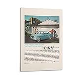 Vintage-Familienauto-Werbung – 50er-Jahre-Auto-Poster, Retro-Auto-Werbung, altes Auto, Wanddekoration, Poster, Familienbar, Restaurant, Garage, Café, Kunst, Geschenkrahmen, 50 x 75
