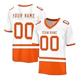 Personalisiertes American FootballTrikot Custom Football Jersey Personalized Bedruckt Team Name & Number Tee für Männer Frauen Jugend Unisex Schnelltrocknend Atmungsaktiv T-Shirt(#A 20)