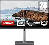 Lenovo L28u-35 | 28' 4K UHD Monitor | 3840x2160 | 60Hz | 300 nits | 4ms Reaktionszeit | HDMI | DisplayPort | AMD Radeon FreeSync | höhenverstellbar | schw