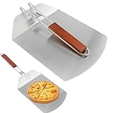 DEYROS Pizzaschieber aus Metall, Pizzaschaufel mit klappbarem Griff, zusammenklappbare Pizzaschaufel, Lebensmittel-Backschieber, Pizzaschieber-Spatel für Grill, Ofen und Kü