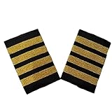 Froiny Pilot Uniform Epauletten Professionelle Aviatoren Schulterbretter Abzeichen Gold Cosplay Kostüm Zubehö