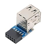 ADDn Card 2 Port 9PIN Female to 2 USB 2.0 Female Connector Card Reader PC Motherboard USB Expansion Adapter Comp