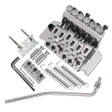 Brücken-Ersatzteile für E-Gitarre, Doppel, Steg, Vibrato, Saitenbrett, Zugdrahtplatte (Silber)